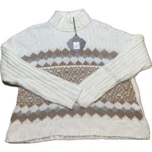Knox Rose - Women’s Sweater - Turtleneck - Color:Ivory - Size M - NWT